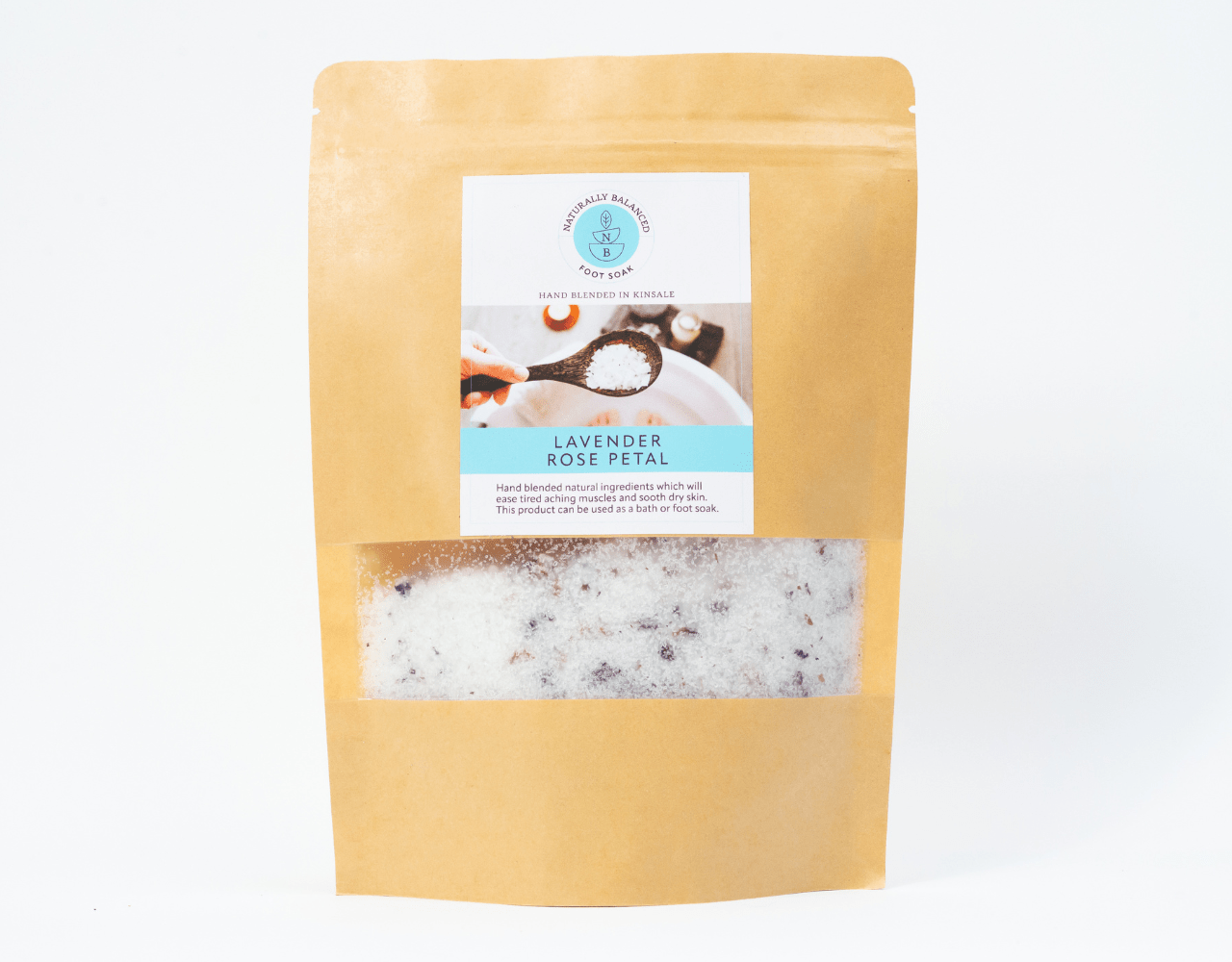 Lavendar & Rose Petal Foot Soak Salts - Naturally Balanced - 